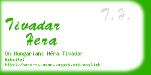 tivadar hera business card